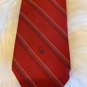 Dior vintage red Dior stripped tie